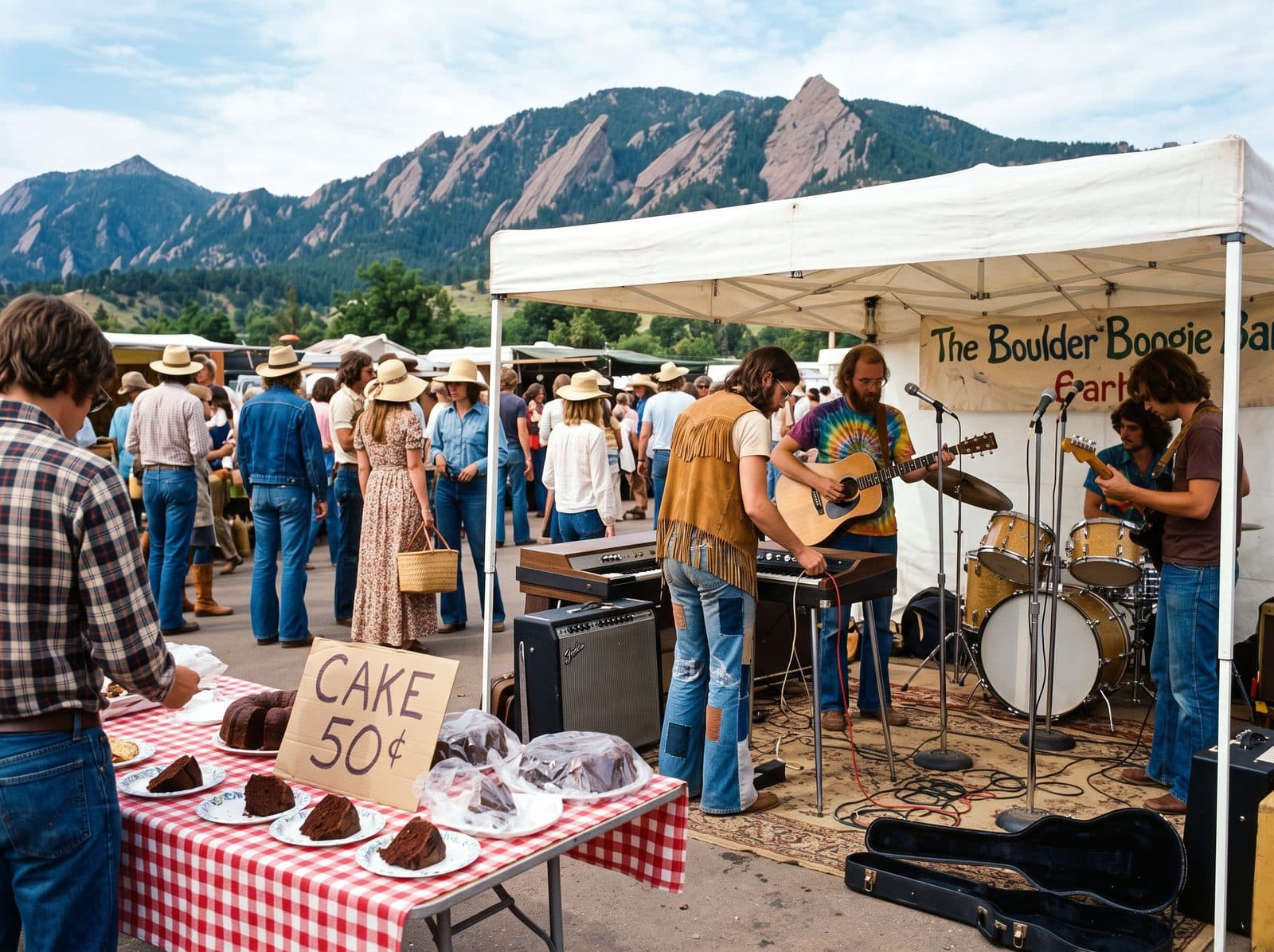 The band at the Boulder farmers market